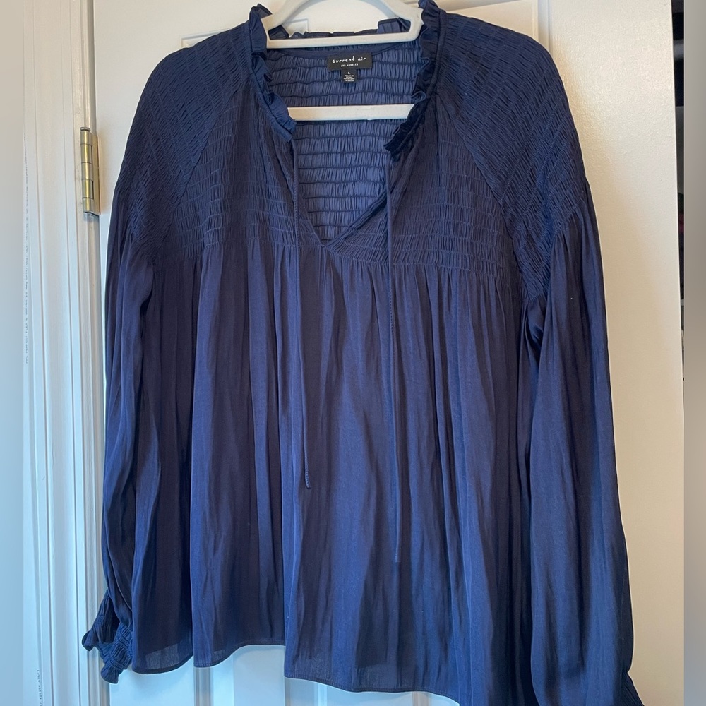 Ladies peasant style top with smocking detail